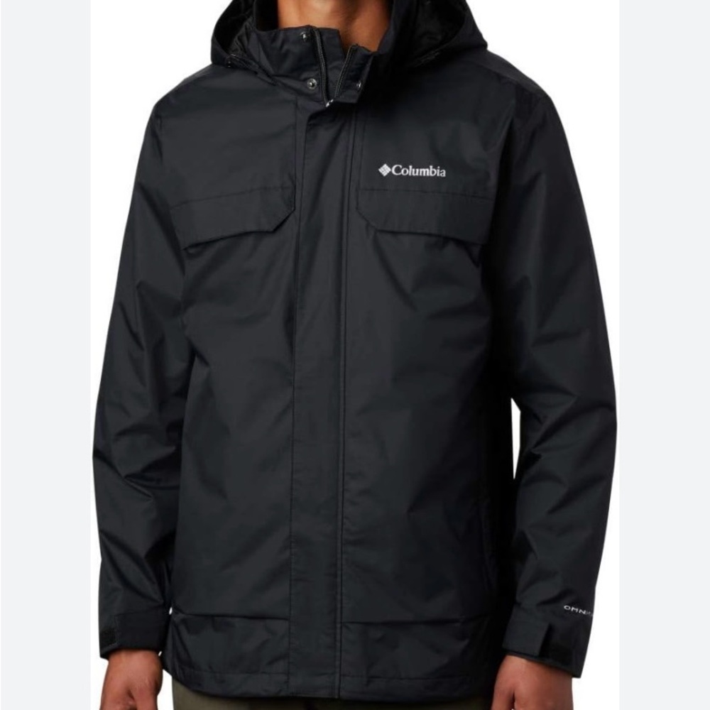 Columbia Men's Dark Raincoat zs 4XLT sportswear waterproof breathable